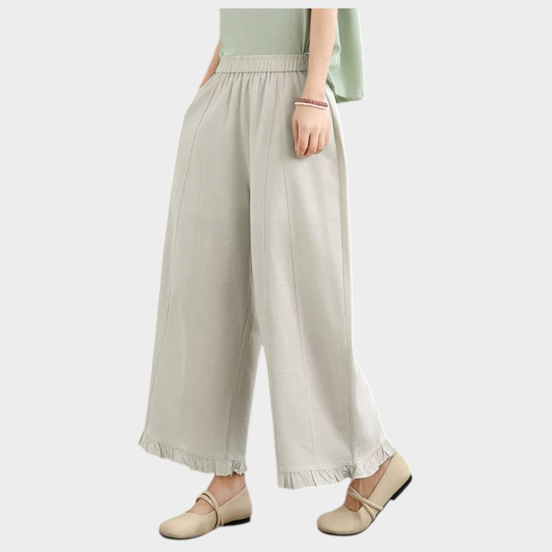 High-Rise Wide Leg Trousers | Relaxed Fit Pants