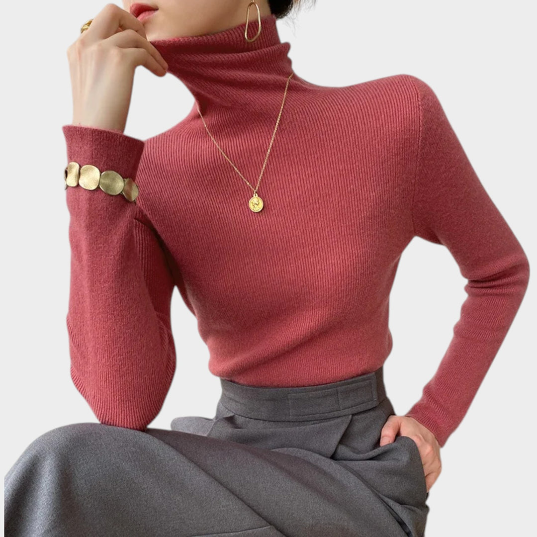 Cashmere Ribbed | Turtleneck Sweater