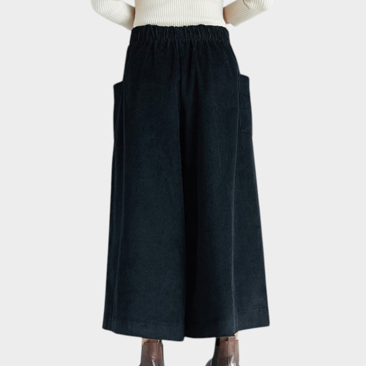 Corduroy Culottes | High Waist Palazzo Pants