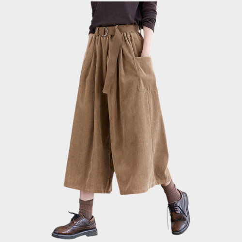 Corduroy Culottes | High Waist Wide Leg Trousers