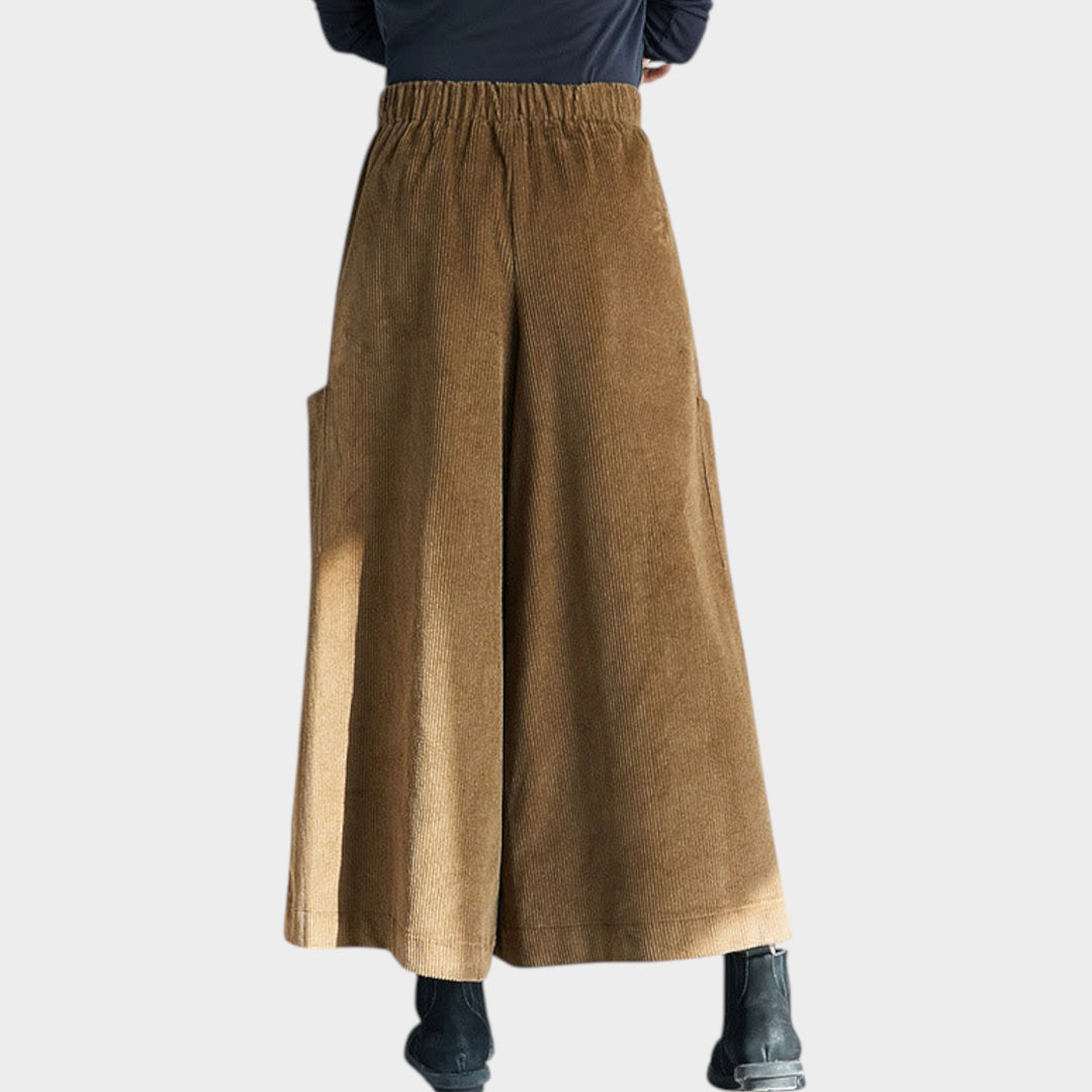 Corduroy Culottes | High Waist Palazzo Pants