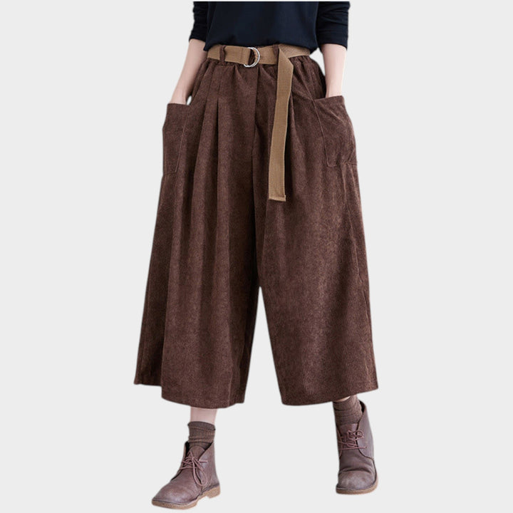 Corduroy Culottes | High Waist Wide Leg Trousers