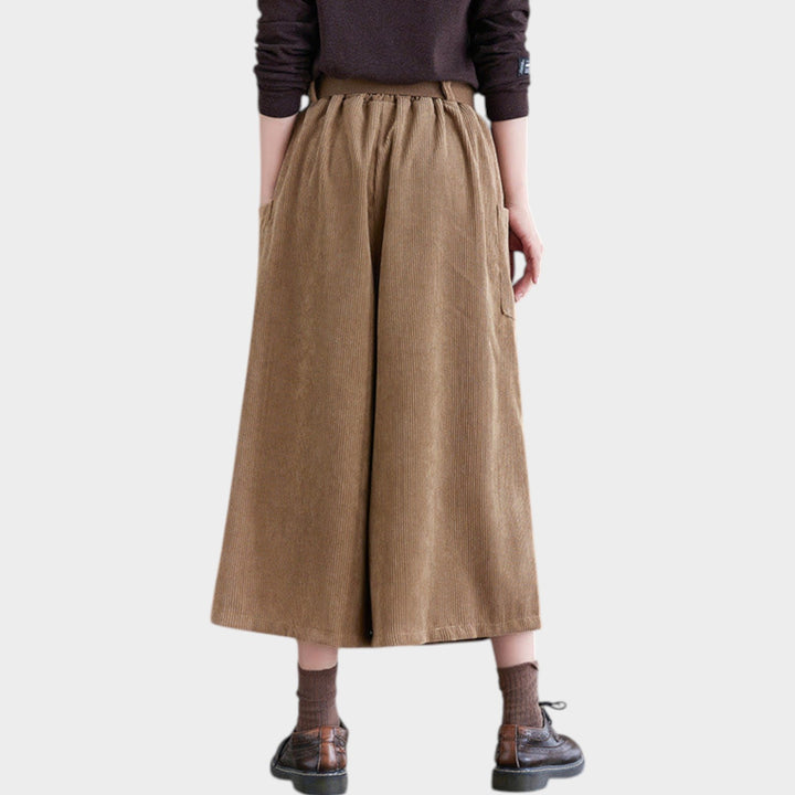 Corduroy Culottes | High Waist Wide Leg Trousers