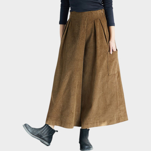 Corduroy Culottes | High Waist Palazzo Pants