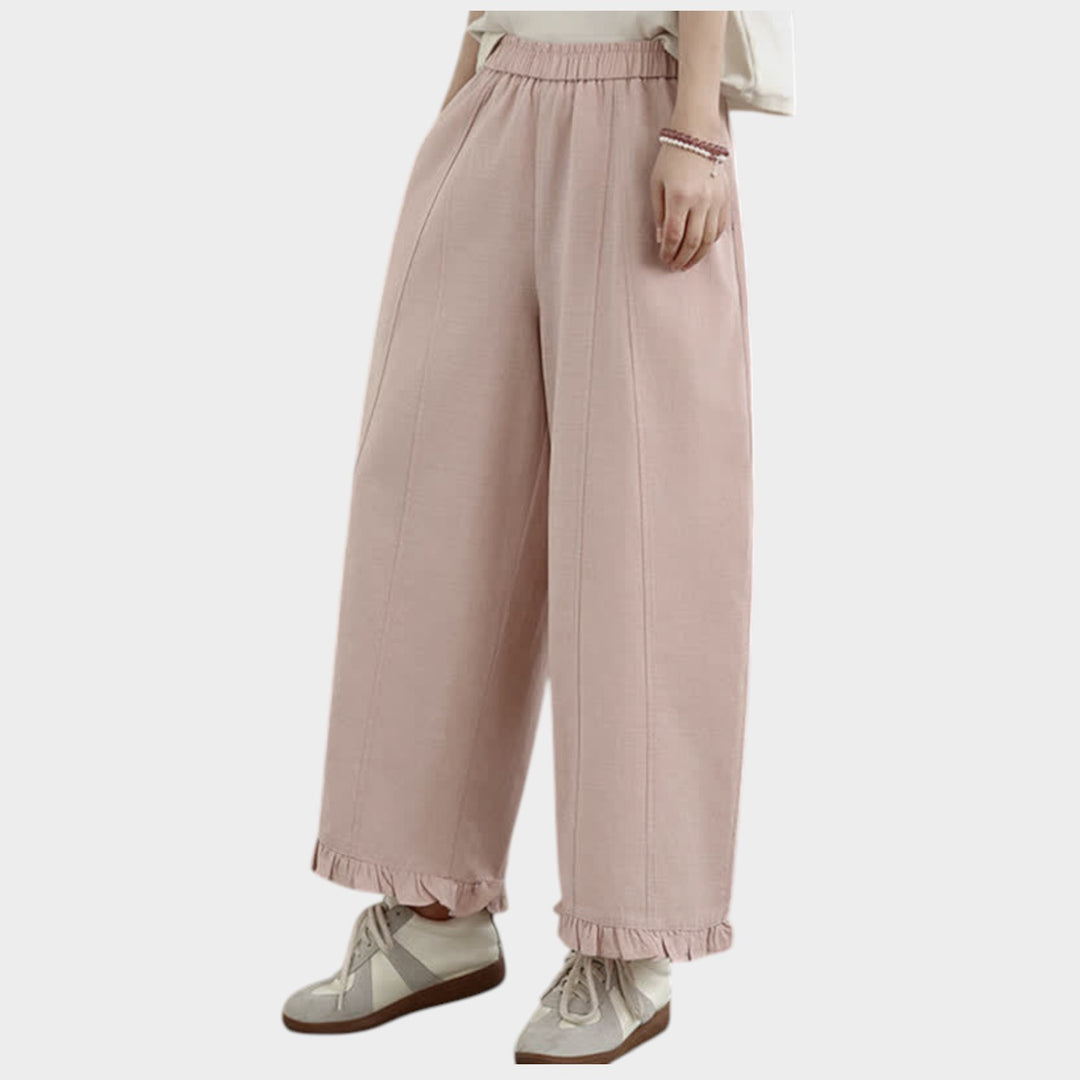 High-Rise Wide Leg Trousers | Relaxed Fit Pants
