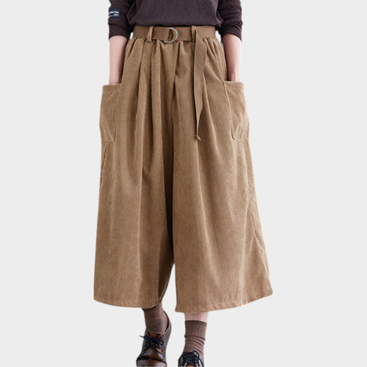 Corduroy Culottes | High Waist Wide Leg Trousers