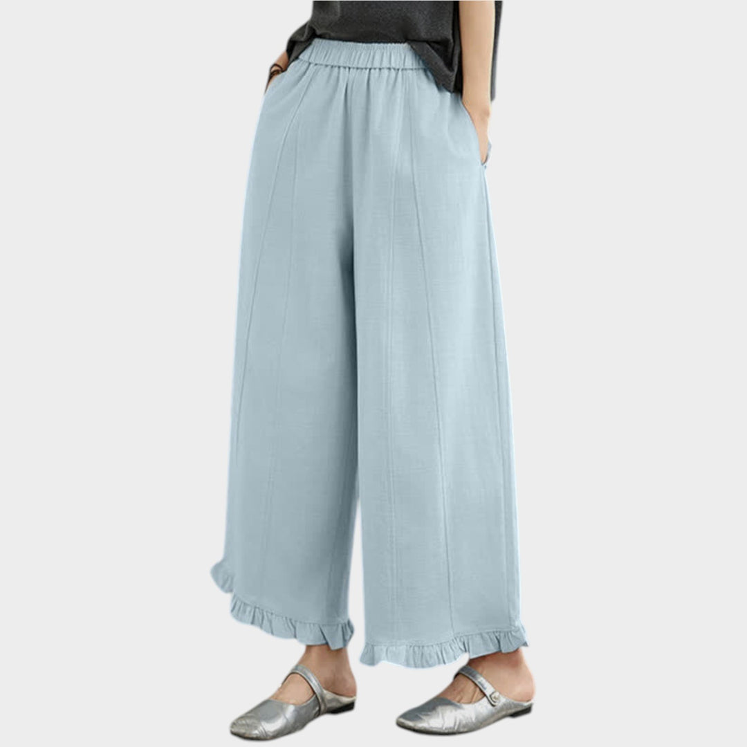 High-Rise Wide Leg Trousers | Relaxed Fit Pants