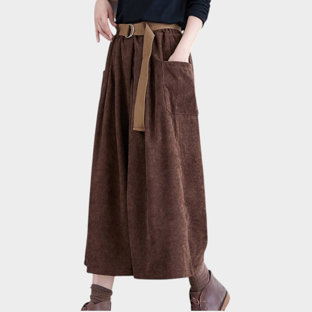 Corduroy Culottes | High Waist Wide Leg Trousers