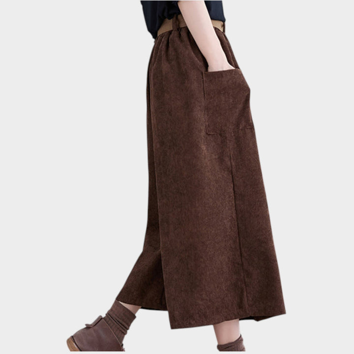 Corduroy Culottes | High Waist Wide Leg Trousers