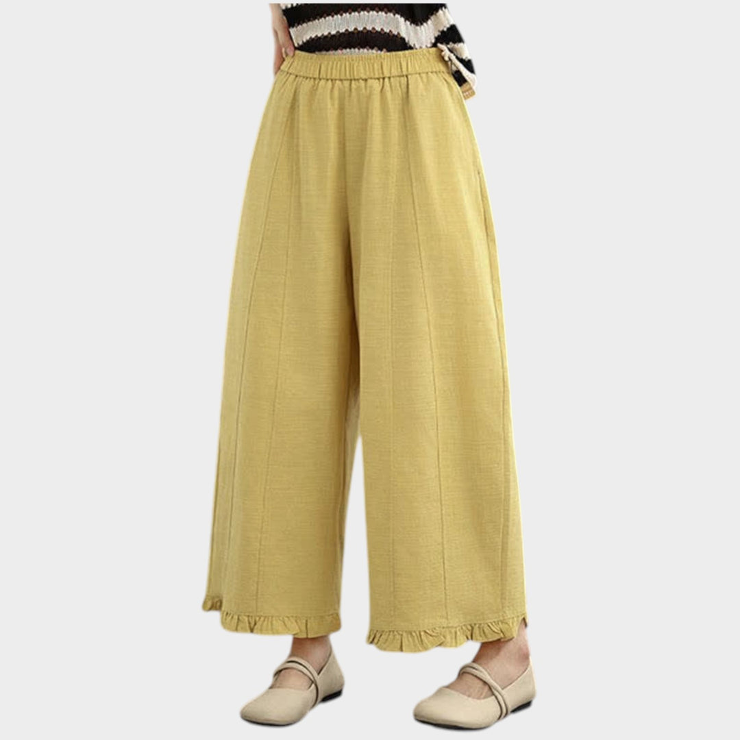 High-Rise Wide Leg Trousers | Relaxed Fit Pants