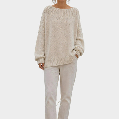 Women’s Knit Sweater Relaxed Fit Pullover Style