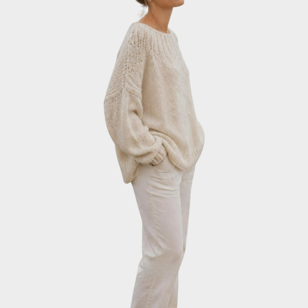 Women’s Knit Sweater Relaxed Fit Pullover Style