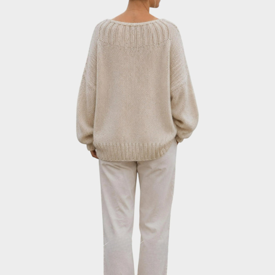 Women’s Knit Sweater Relaxed Fit Pullover Style
