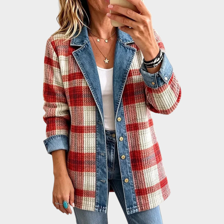 Women’s Denim Jacket Vintage Patchwork Elegant Style