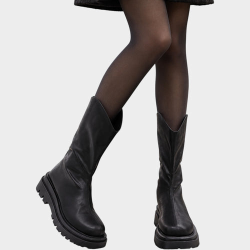 Women's V-Cut Boots Notched Opening Casual Style