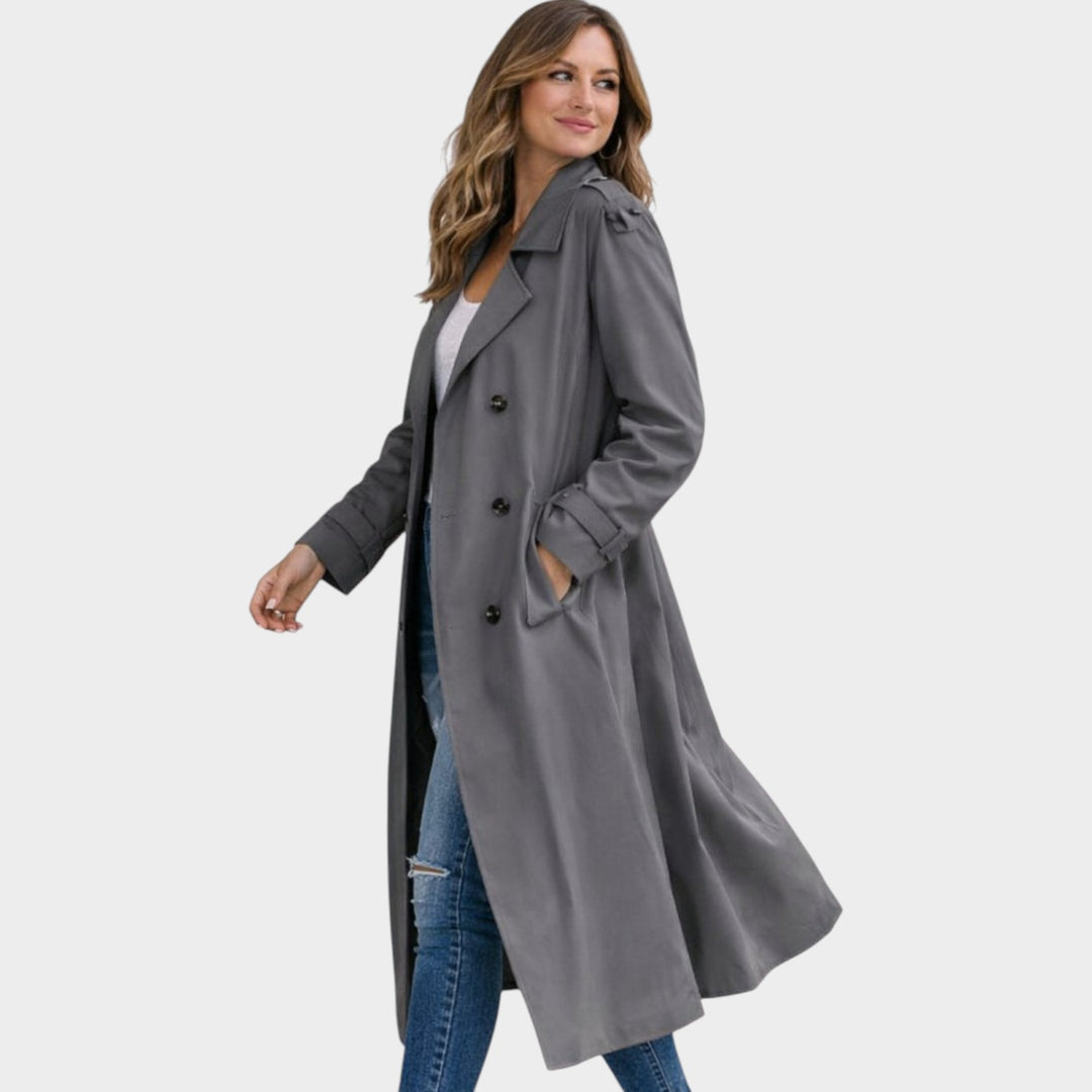 Women’s Belted Trench Coat Double Breasted