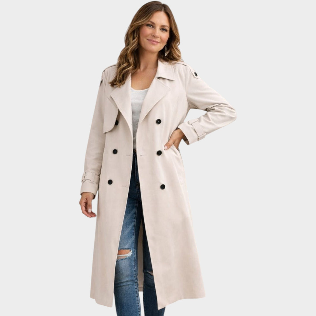Women’s Belted Trench Coat Double Breasted