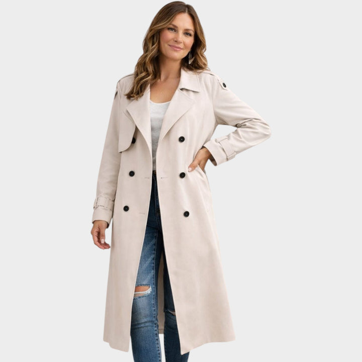 Women’s Belted Trench Coat Double Breasted