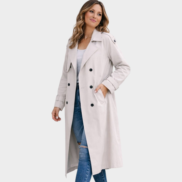 Women’s Belted Trench Coat Double Breasted