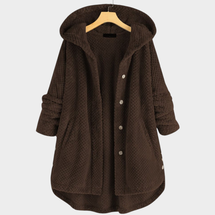 Women’s Fleece Jacket Mid Length Reversible Hood