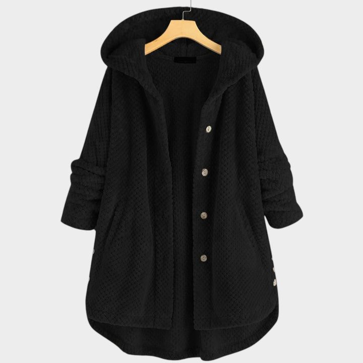 Women’s Fleece Jacket Mid Length Reversible Hood