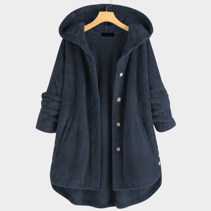 Women’s Fleece Jacket Mid Length Reversible Hood