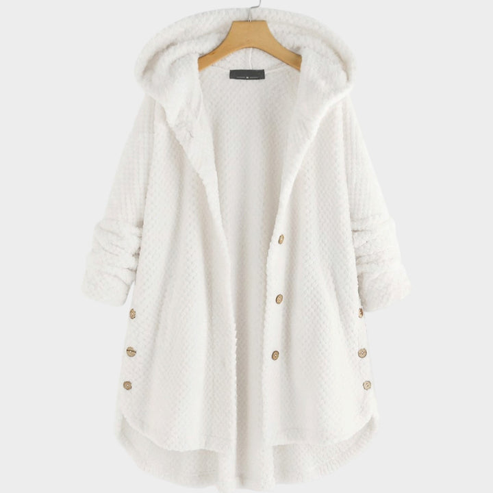 Women’s Fleece Jacket Mid Length Reversible Hood