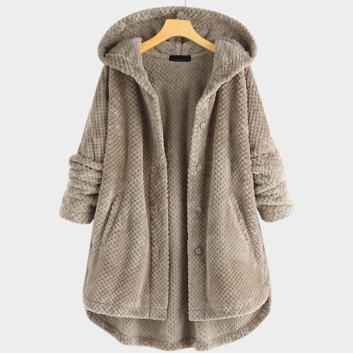 Women’s Fleece Jacket Mid Length Reversible Hood