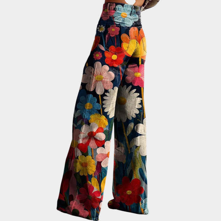 Women’s Floral Pants Pattern Chic Fit
