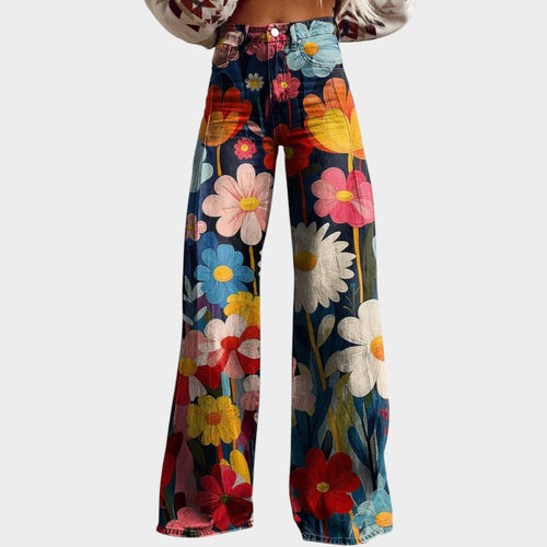 Women’s Floral Pants Pattern Chic Fit