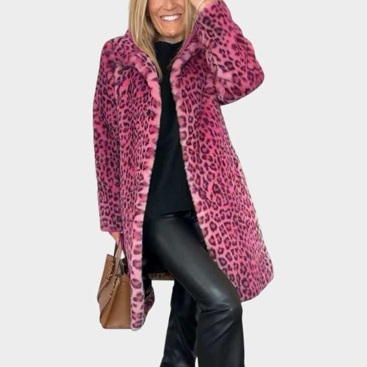 Women’s Animal Print Coat Classic Winter Outerwear