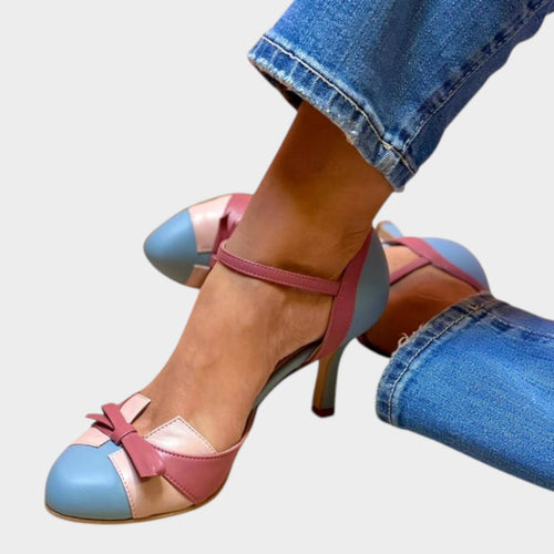 Women's Bow Pumps | Vintage Ankle Strap Dress Heels