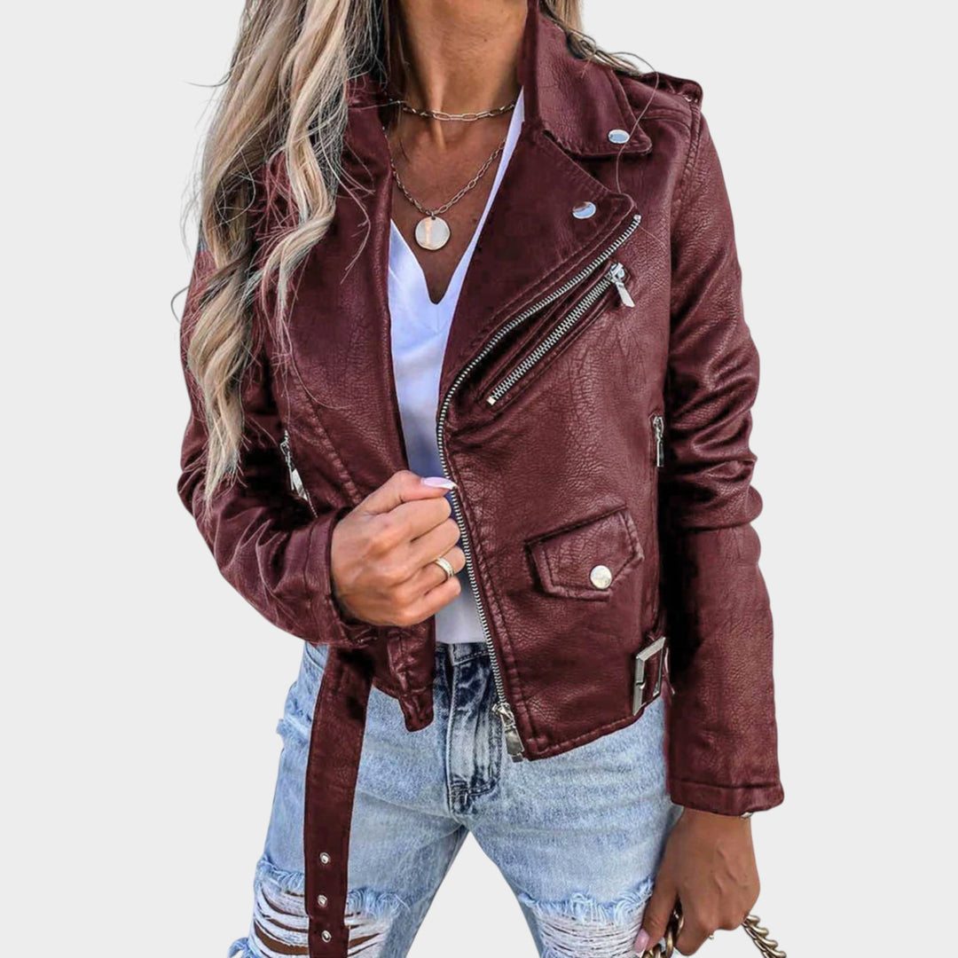Women’s Long Sleeve Jacket Belted Waist Design