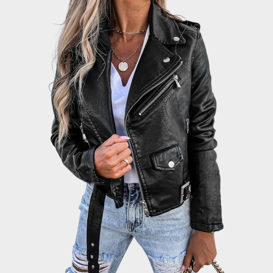 Women’s Long Sleeve Jacket Belted Waist Design