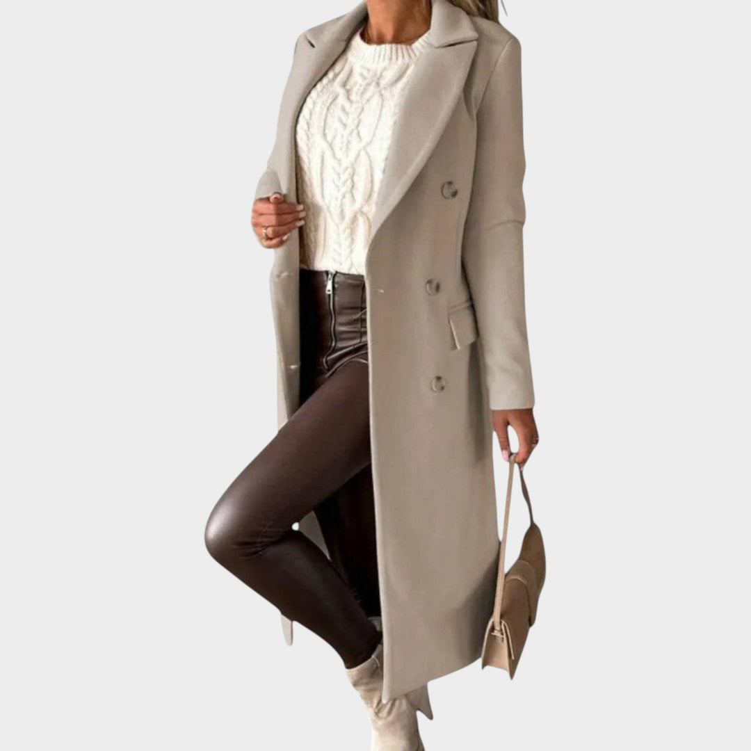 Women’s Long Coat Elegant Tailored Style
