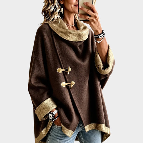 Women’s Cape Asymmetric Gold Contrast