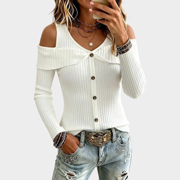 Women’s Off Shoulder Long Sleeve Top Chic Style