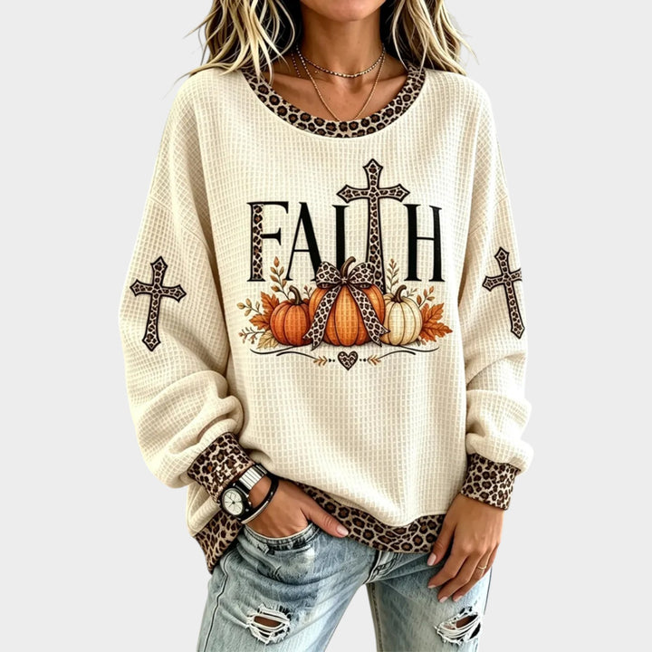 Women’s Pumpkin Graphic Sweatshirt Vintage Style