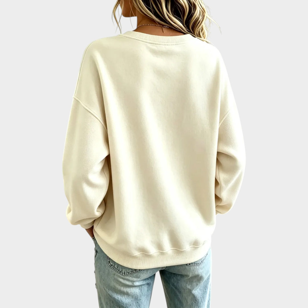 Women’s Autumn Leaf Sweatshirt Casual Pullover