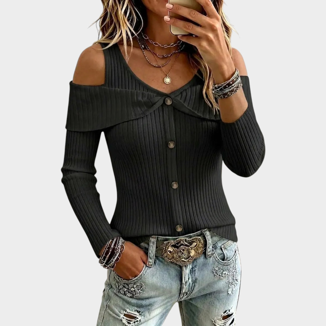 Women’s Off Shoulder Long Sleeve Top Chic Style
