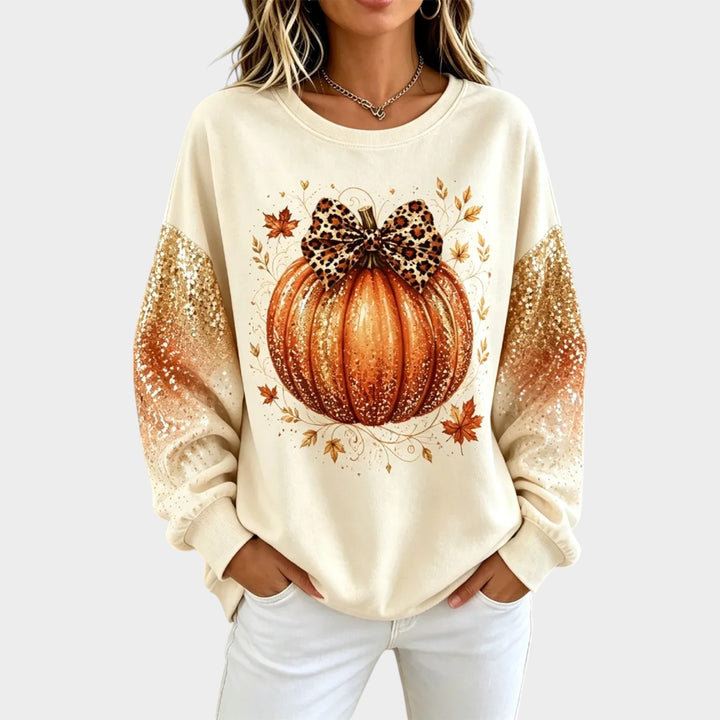 Women’s Graphic Sweatshirt Pumpkin Print Vintage Style