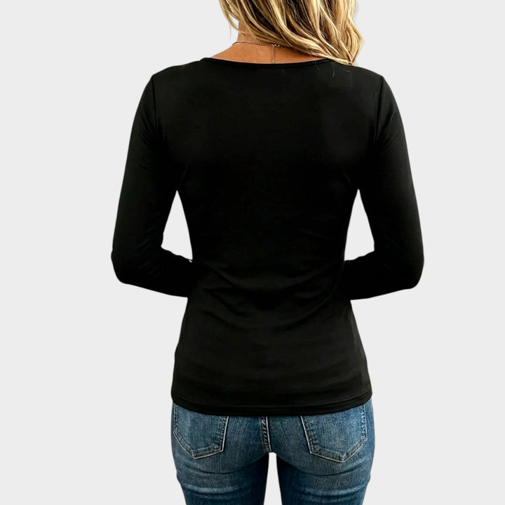 Women’s V Neck Top Crisscross Strappy Grommet Detail
