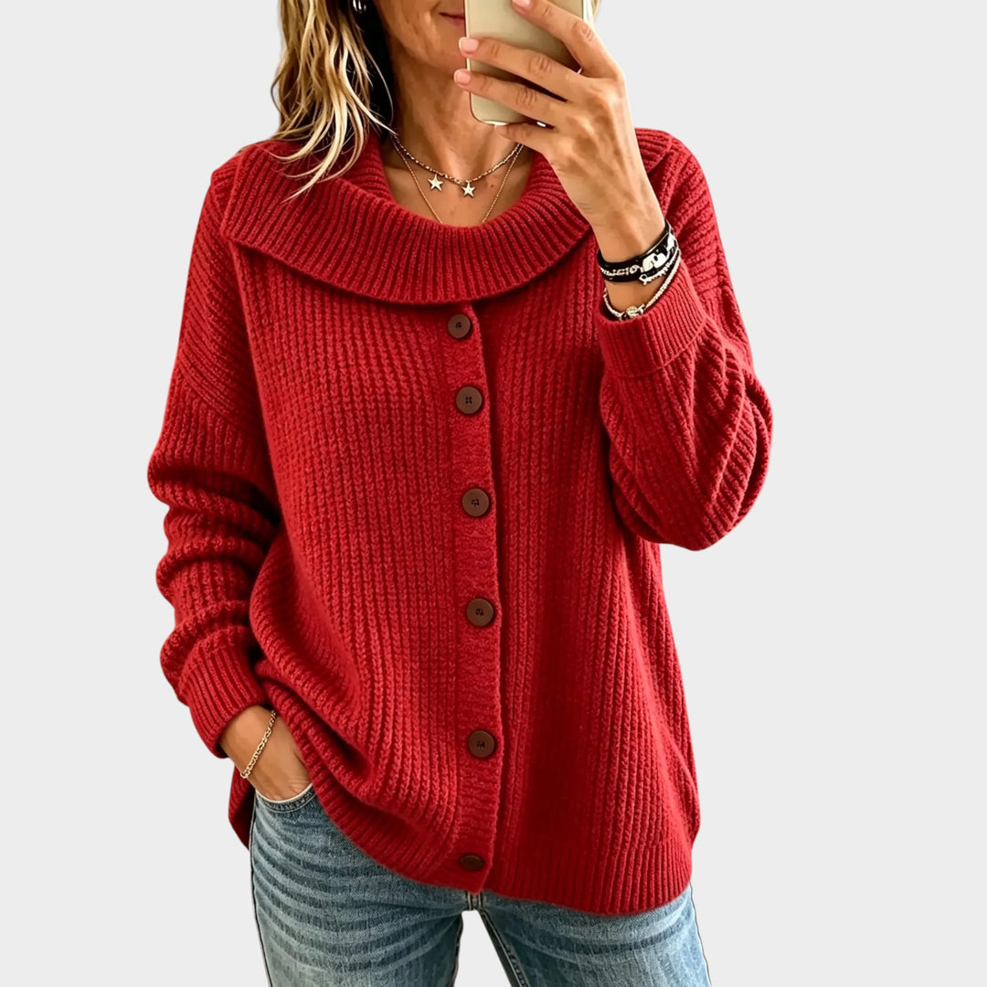 Women’s Shawl Collar Cardigan Button Front Knit