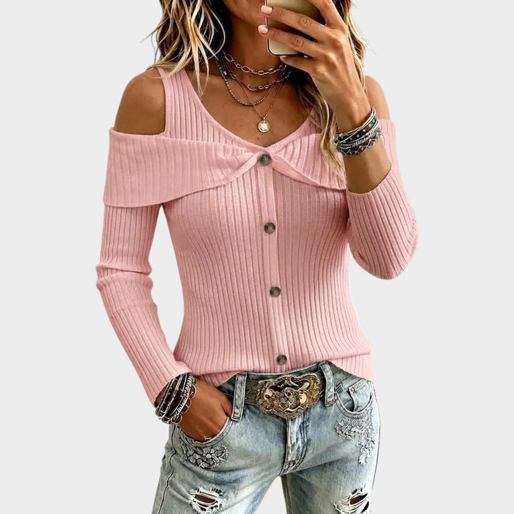 Women’s Off Shoulder Long Sleeve Top Chic Style