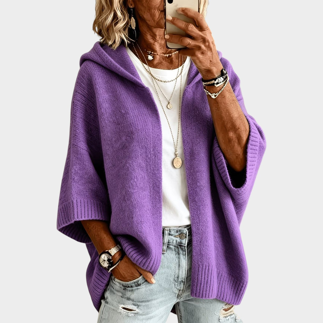 Women’s Knit Cardigan Oversized Hooded Open Front