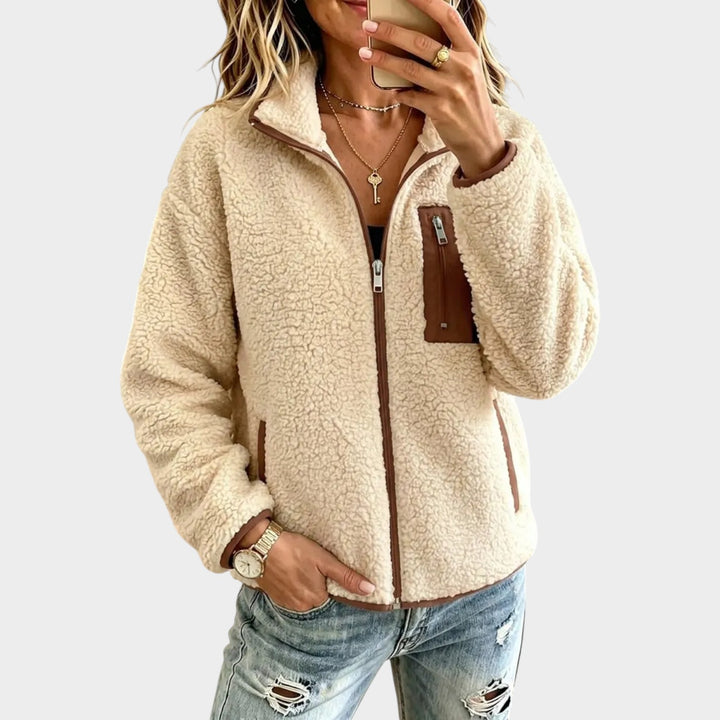 Women’s Zip Fleece Jacket Long Sleeve Casual