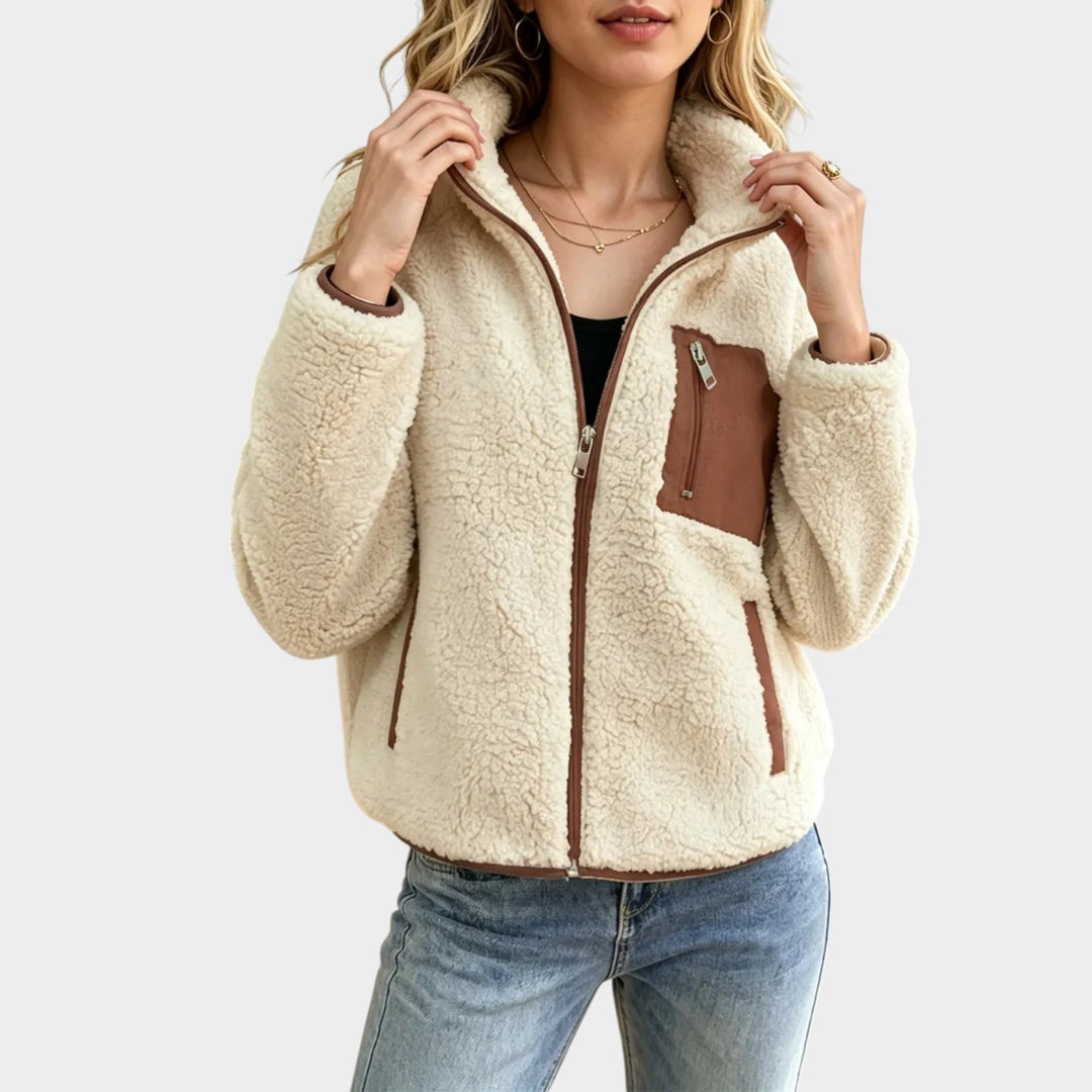 Women’s Zip Fleece Jacket Long Sleeve Casual
