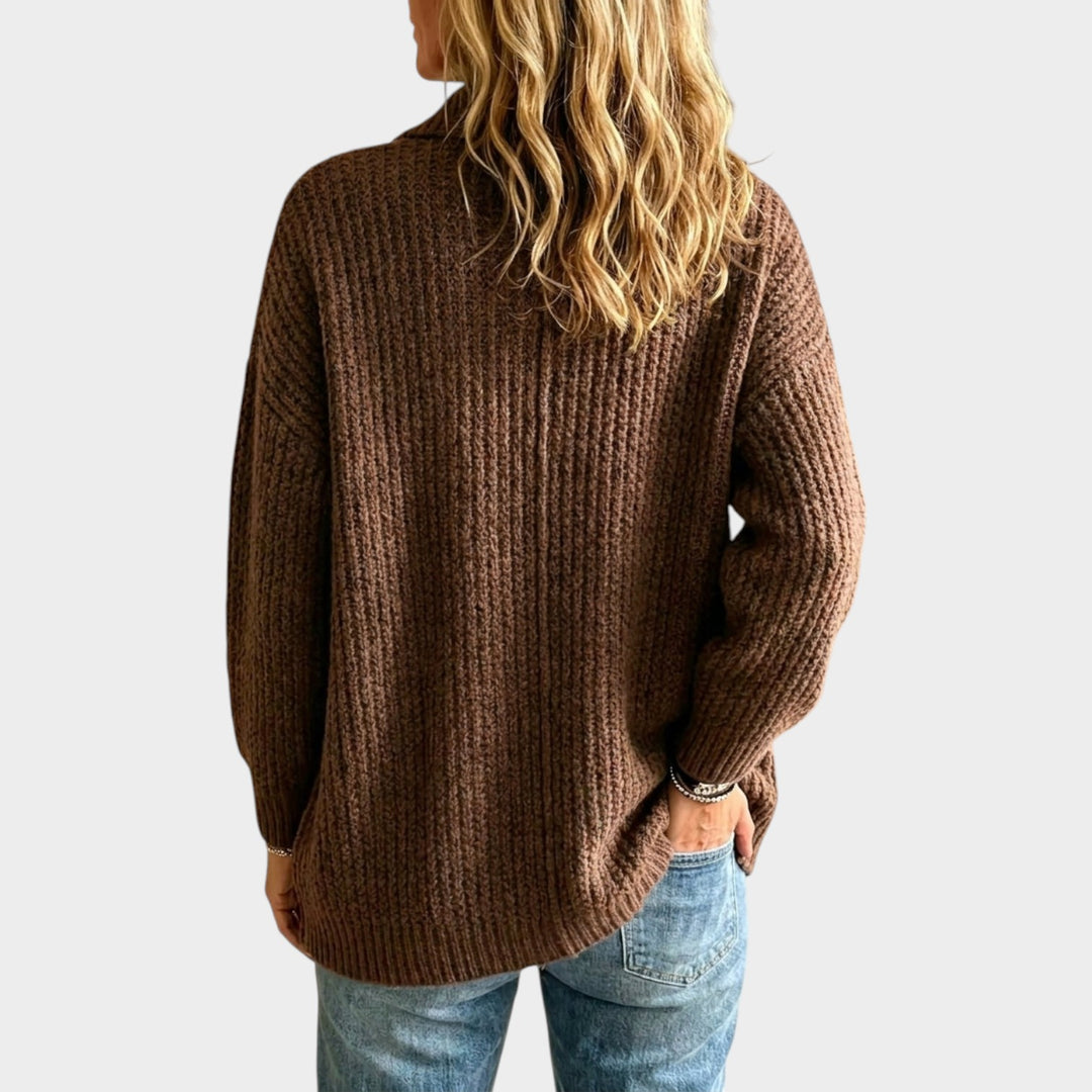 Women’s Chunky Ribbed Cardigan Single Button
