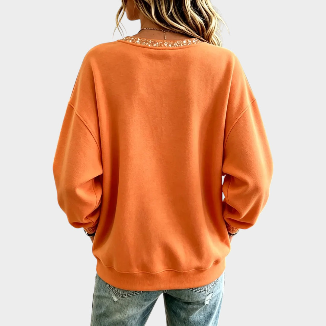 Women’s Pumpkin Sweatshirt Vintage Autumn Style
