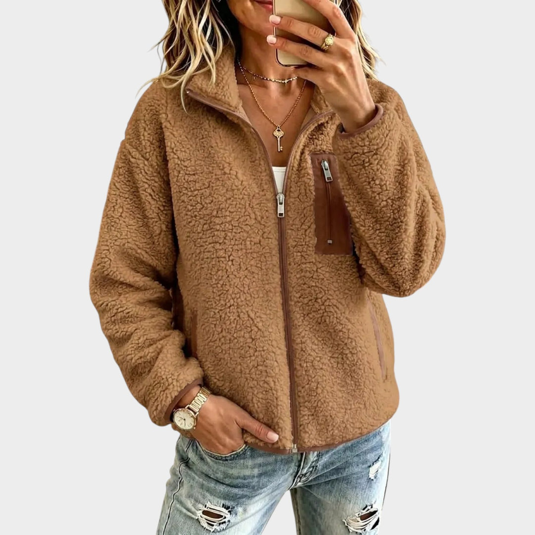 Women’s Zip Fleece Jacket Long Sleeve Casual